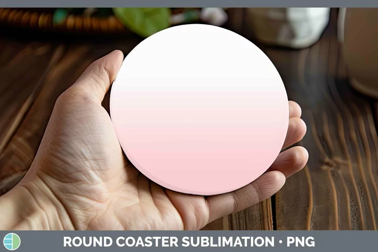 Ombre Red Round Coaster Sublimation Coaster Designs