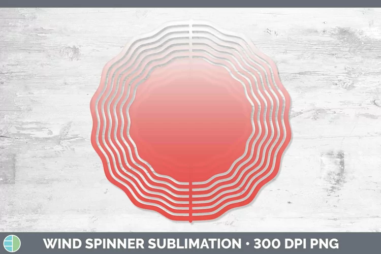 Ombre Red Wind Spinner Sublimation Spinner Designs