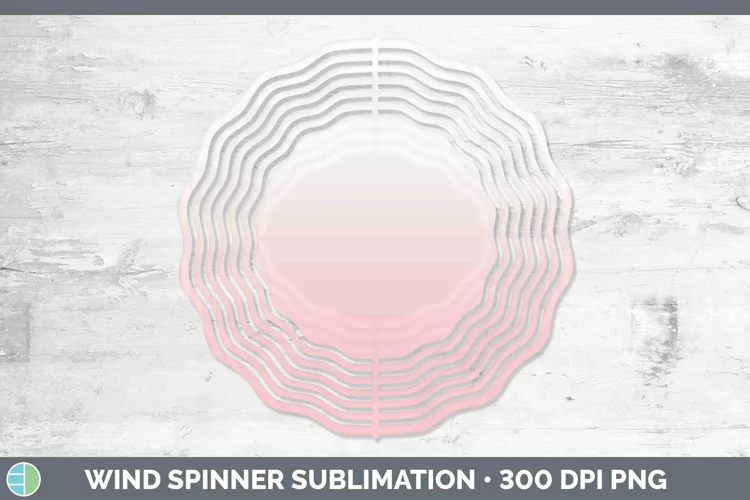 Ombre Red Wind Spinner Sublimation Spinner Designs