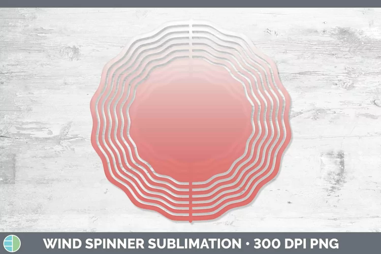 Ombre Red Wind Spinner Sublimation Spinner Designs