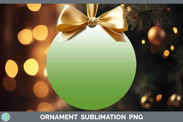 Ombre Spring Green Ornament Sublimation Bauble Designs