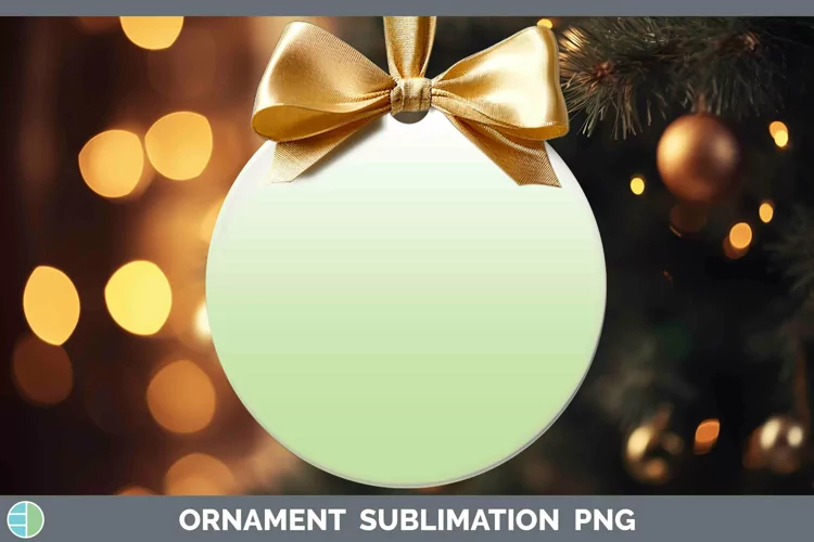 Ombre Spring Green Ornament Sublimation Bauble Designs