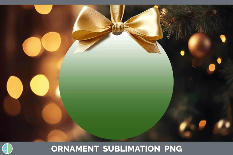 Ombre Spring Green Ornament Sublimation Bauble Designs