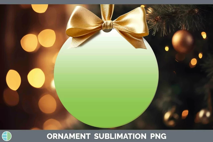 Ombre Spring Green Ornament Sublimation Bauble Designs