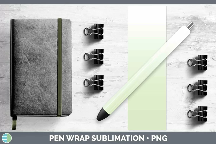 Ombre Spring Green Pen Wrap Sublimation Epoxy Pen Designs