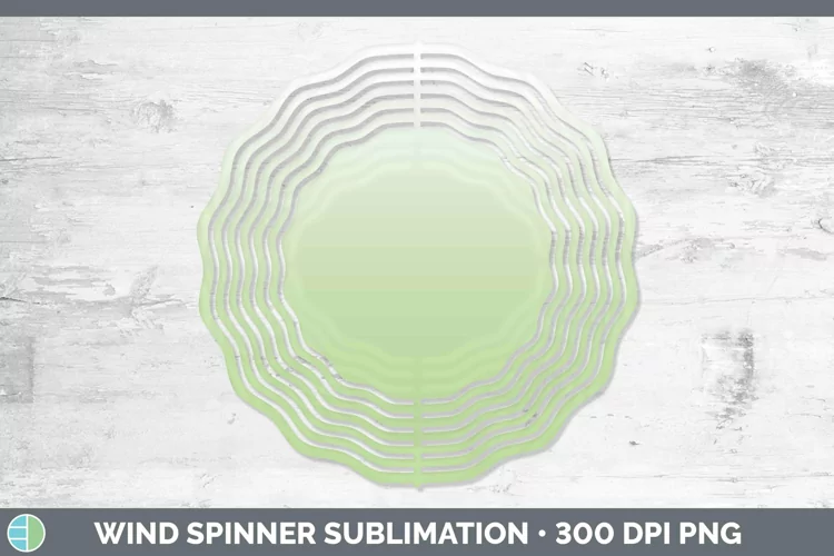 Ombre Spring Green Wind Spinner Sublimation Spinner Designs