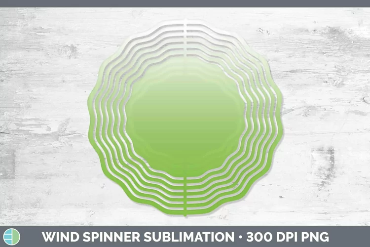 Ombre Spring Green Wind Spinner Sublimation Spinner Designs