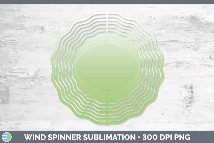 Ombre Spring Green Wind Spinner Sublimation Spinner Designs