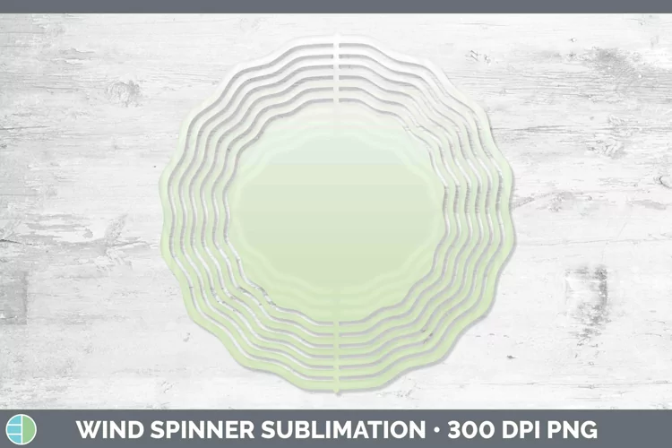 Ombre Spring Green Wind Spinner Sublimation Spinner Designs