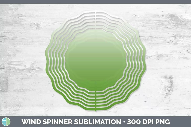 Ombre Spring Green Wind Spinner Sublimation Spinner Designs