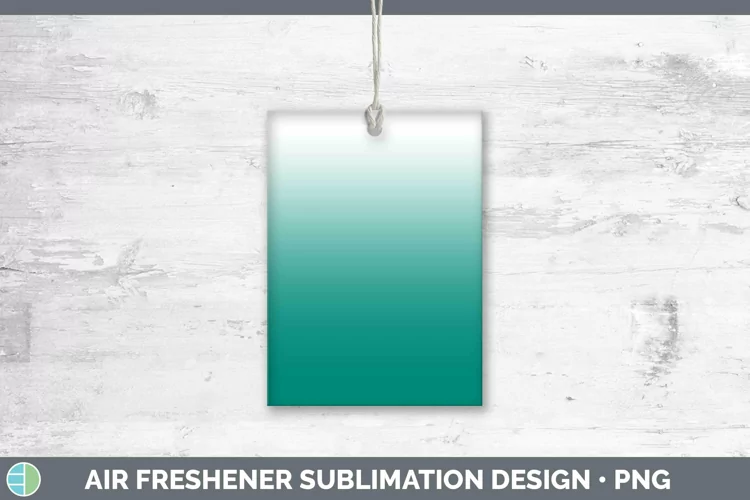 Ombre Teal Air Freshener Sublimation Car Freshener Designs