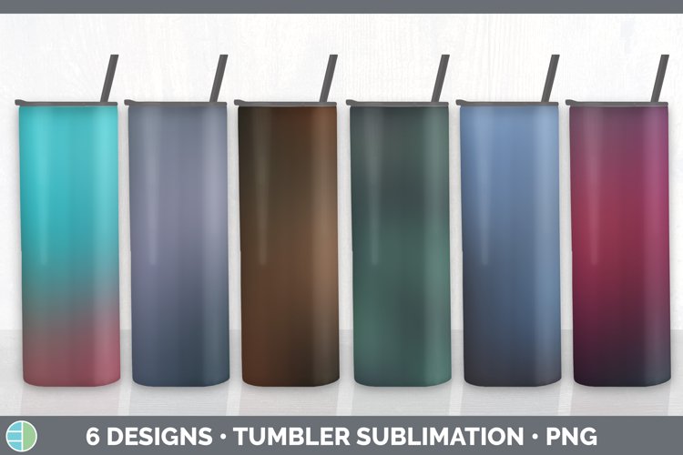 Bundle of six Ombre sublimation tumbler designs