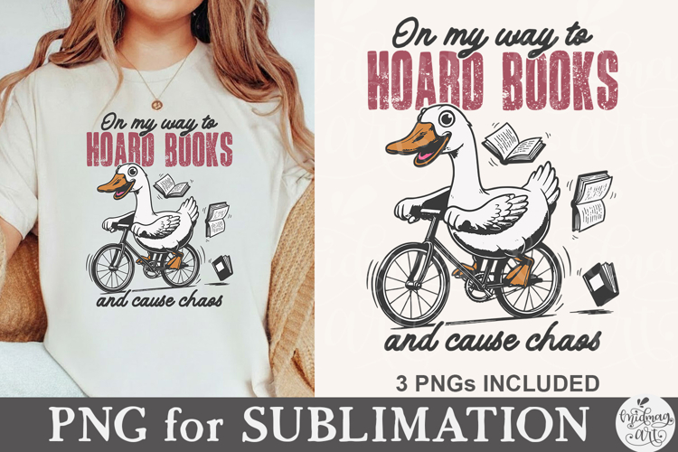 On My Way To Hoard Books And Cause Chaos PNG