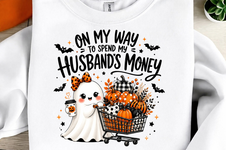 On My Way to Spend My Husbands Money PNG