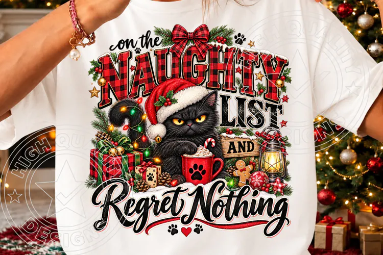 On the Naughty List & Regret Nothing PNG