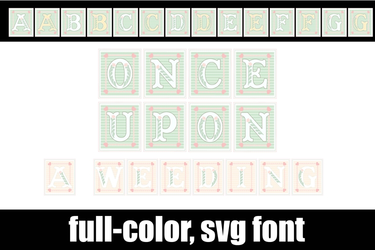 Once Upon a Wedding Color Font