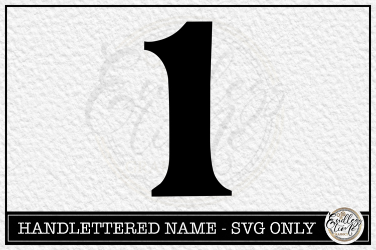 Vintage Number 1 SVG | Antique Postal Cancellation Number