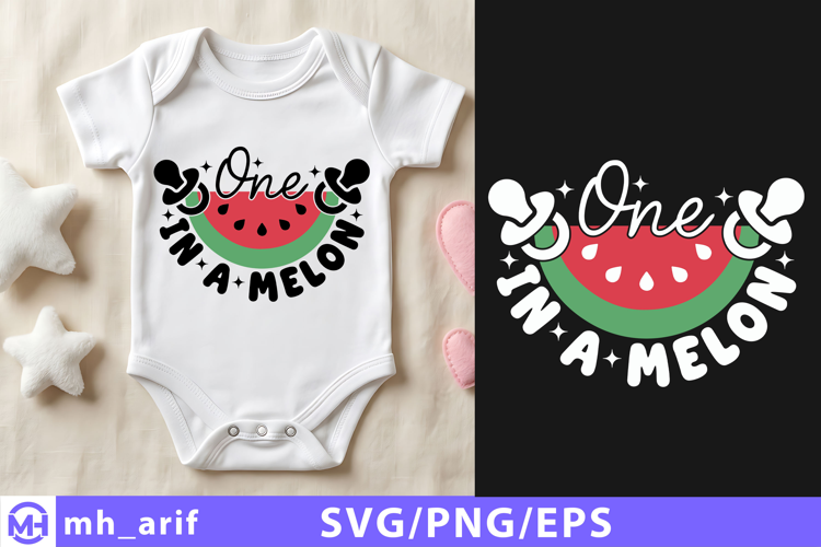 One in a Melon Baby SVG PNG T Shirt Design