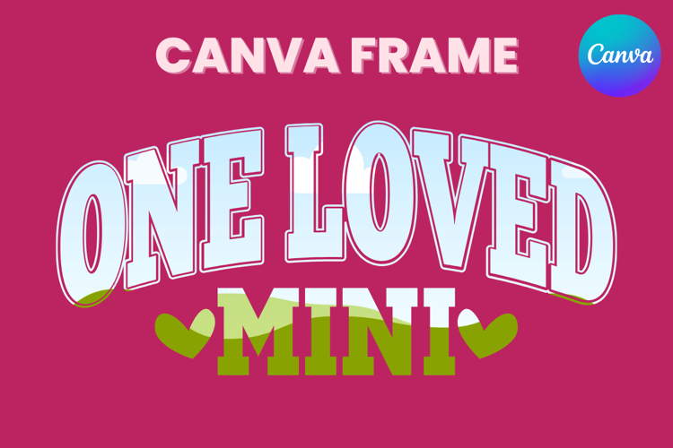 One Loved Mini Canva Frame Varsity Valentines Day Photo