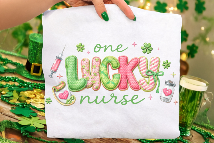 One Lucky Nurse PNG, St Patricks Day Nurse PNG, Lucky Nurse