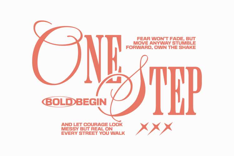 One Step Mental Health Typography T-shirt Design