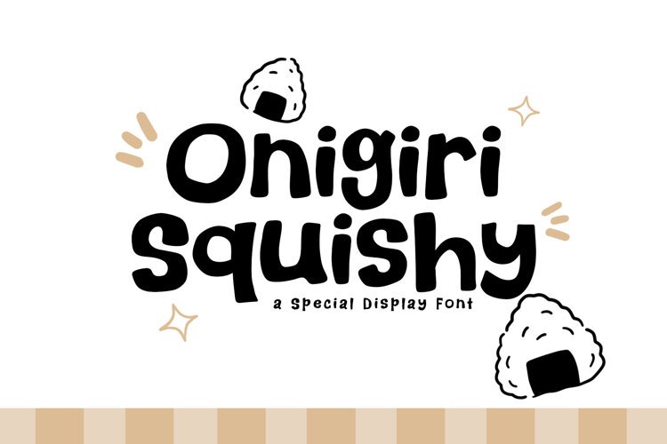 Onigiri Squishy - A Fun & Cozy Font example image 1