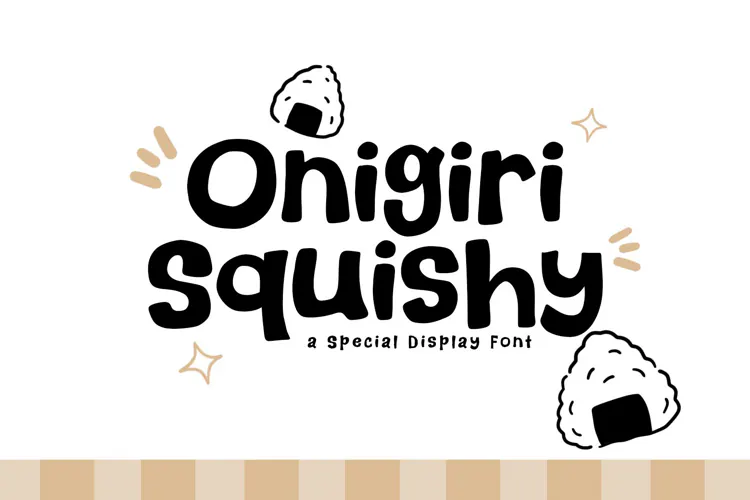 Onigiri Squishy - A Fun & Cozy Font