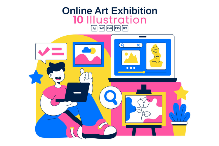 10 Online Art Exhibition Illustration