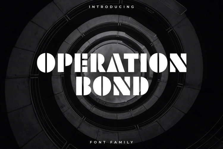 Operation Bond - Bold cinematic display font