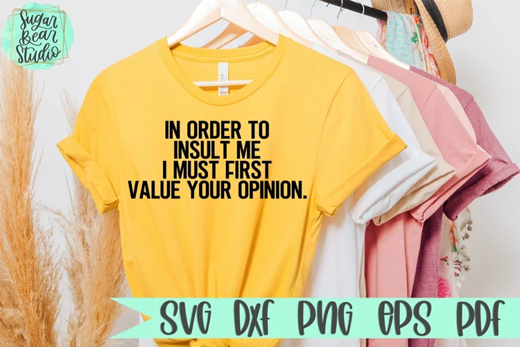 In Order To Insult Me I Must Value Your Opinion| A Funny SVG