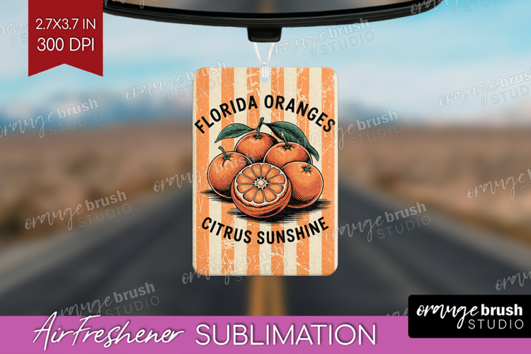Orange Vintage Fruit Air Freshener PNG Summer PNG