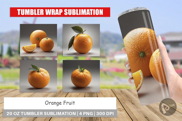 Tumbler Wrap Orange Fruit