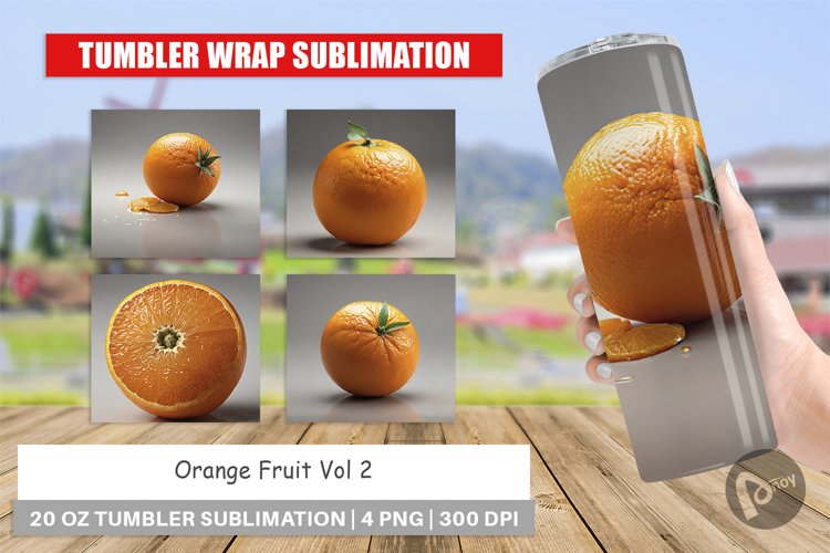 Tumbler Wrap Orange Fruit