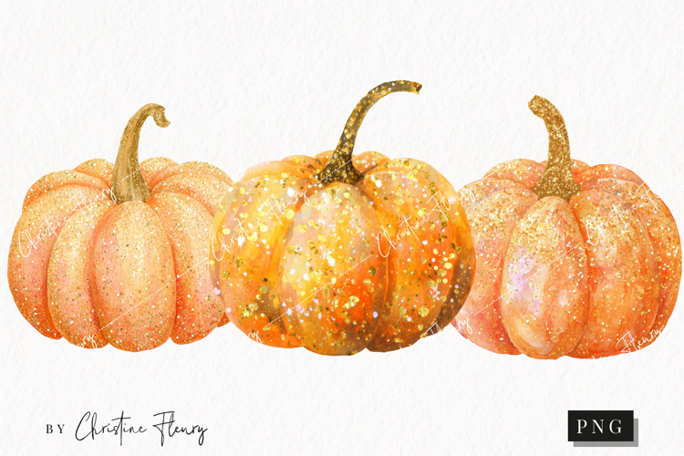 Pumpkin Watercolor Png Image 13