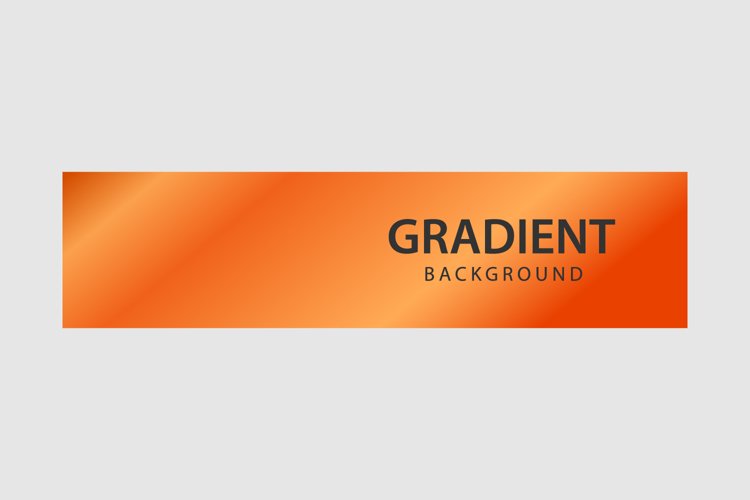 Orange gradient horizontal banner template design example image 1