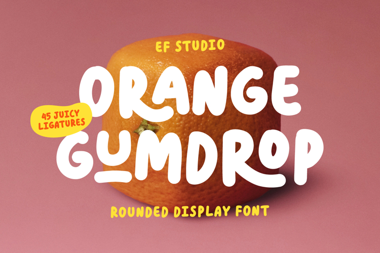 Orange Gumdrop - Rounded Display Font