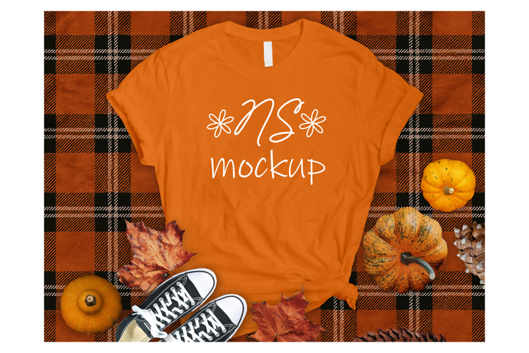 Bella Canvas 3001 T-shirt mockup color ORANGE