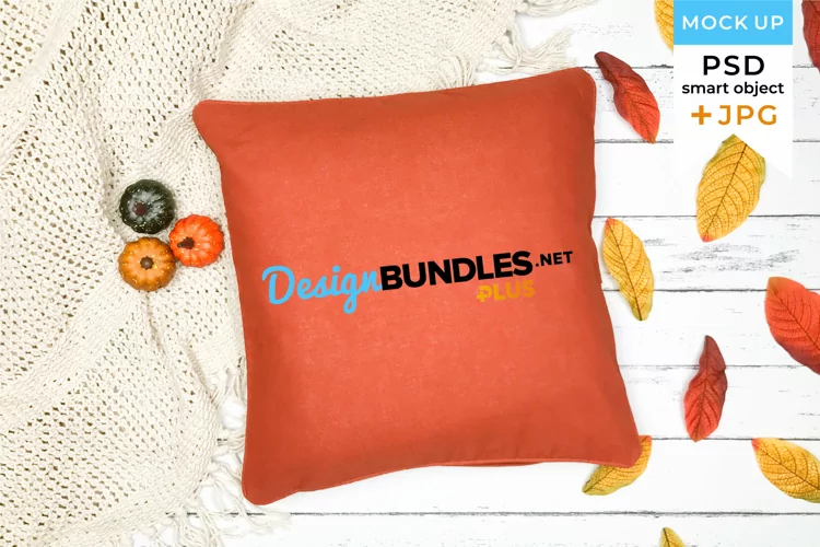Autumn Pillow Mockup | Fall mockup pillow