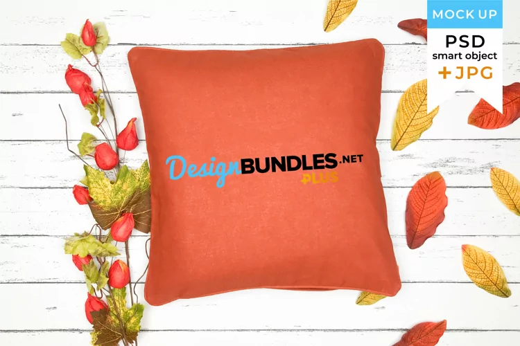 Pillow mockup Fall | Pillowcase mockup autumn