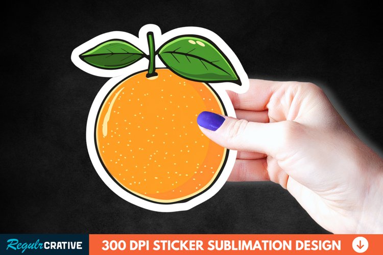 Orange Sticker Clipart, Sticker PNG Sticker