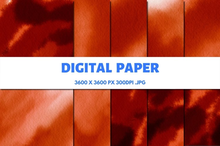 Orange Watercolor 4 Digital Papers