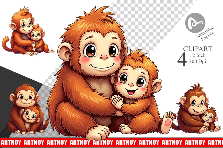 Orangutan Clipart Image 12