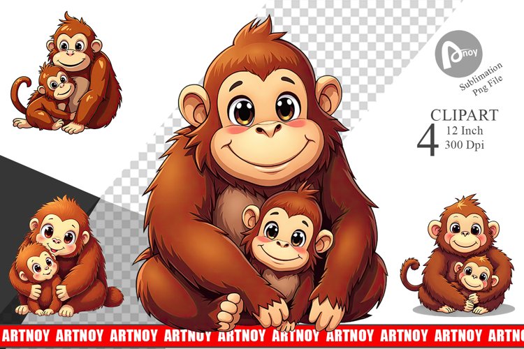 Orangutan Clipart Image 13