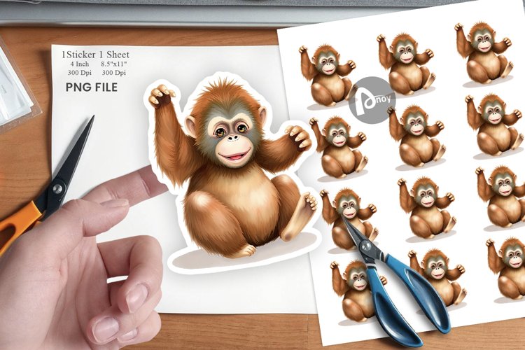 Orangutan Clipart Image 18
