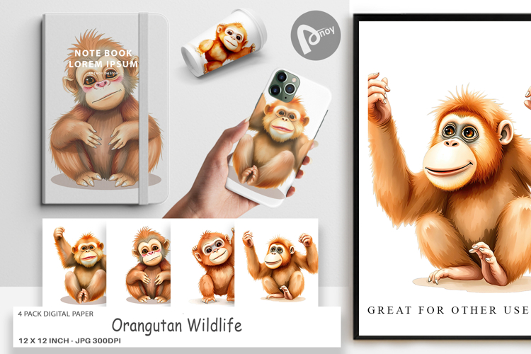 Orangutan Clipart Image 13