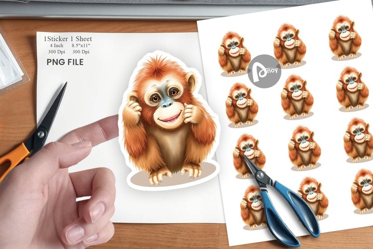 Orangutan Clipart Image 17