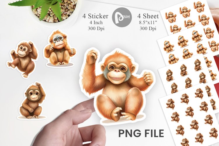 Orangutan Clipart Image 21