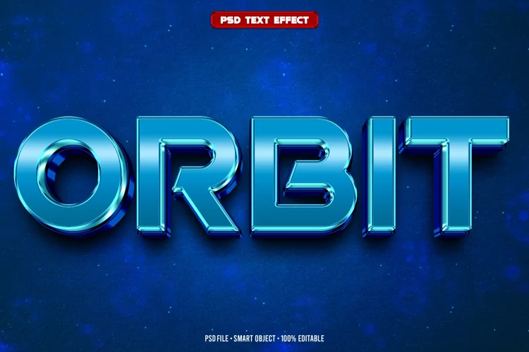 Orbit 3D editable text effect