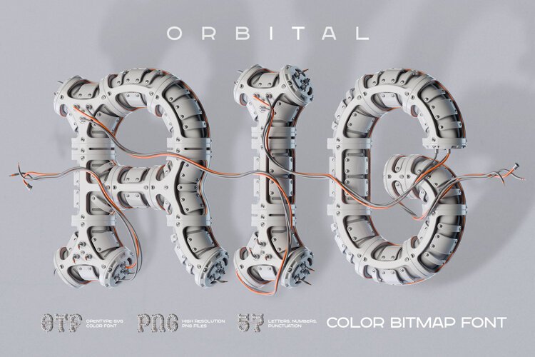 Orbital RIG - Color Bitmap Font example image 1