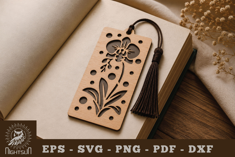 Orchid Flower Lasercut Bookmark